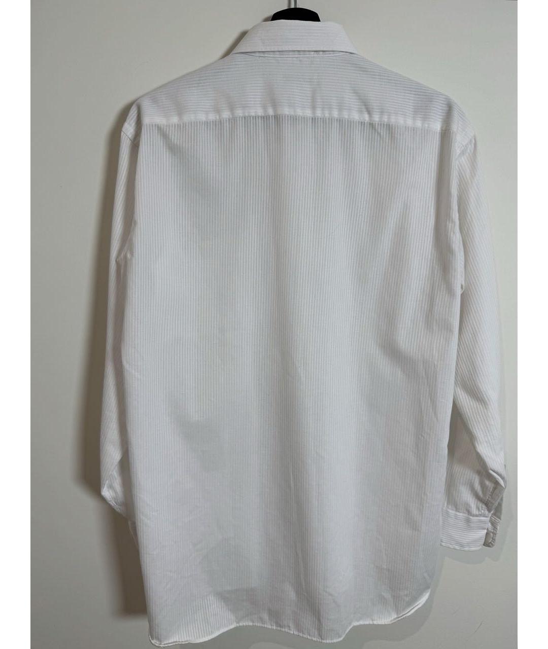 CHRISTIAN DIOR Белая хлопко-полиэстеровая классическая рубашка, фото 2