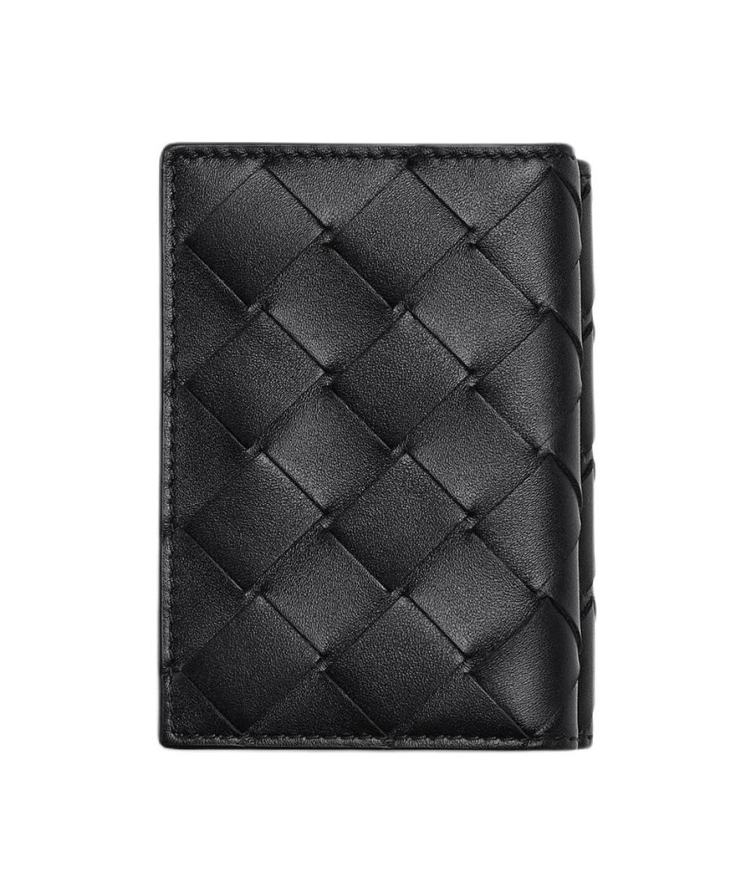 BOTTEGA VENETA Черный кожаный кошелек, фото 1