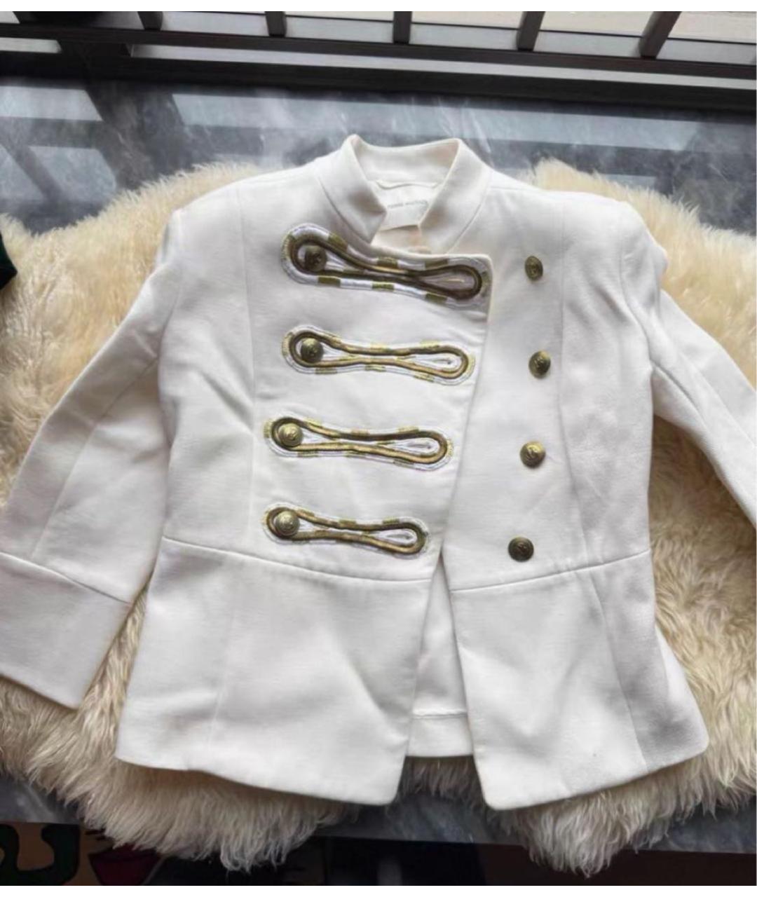 BALMAIN Белый хлопковый жакет/пиджак, фото 2