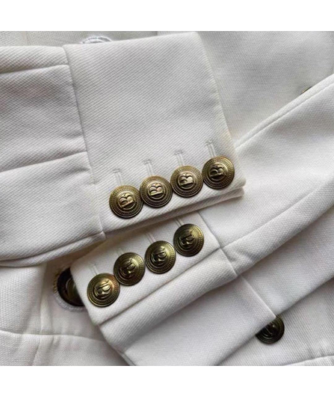 BALMAIN Белый хлопковый жакет/пиджак, фото 5