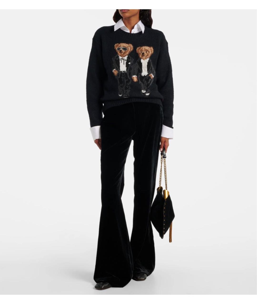 POLO RALPH LAUREN Черный шерстяной джемпер / свитер, фото 2