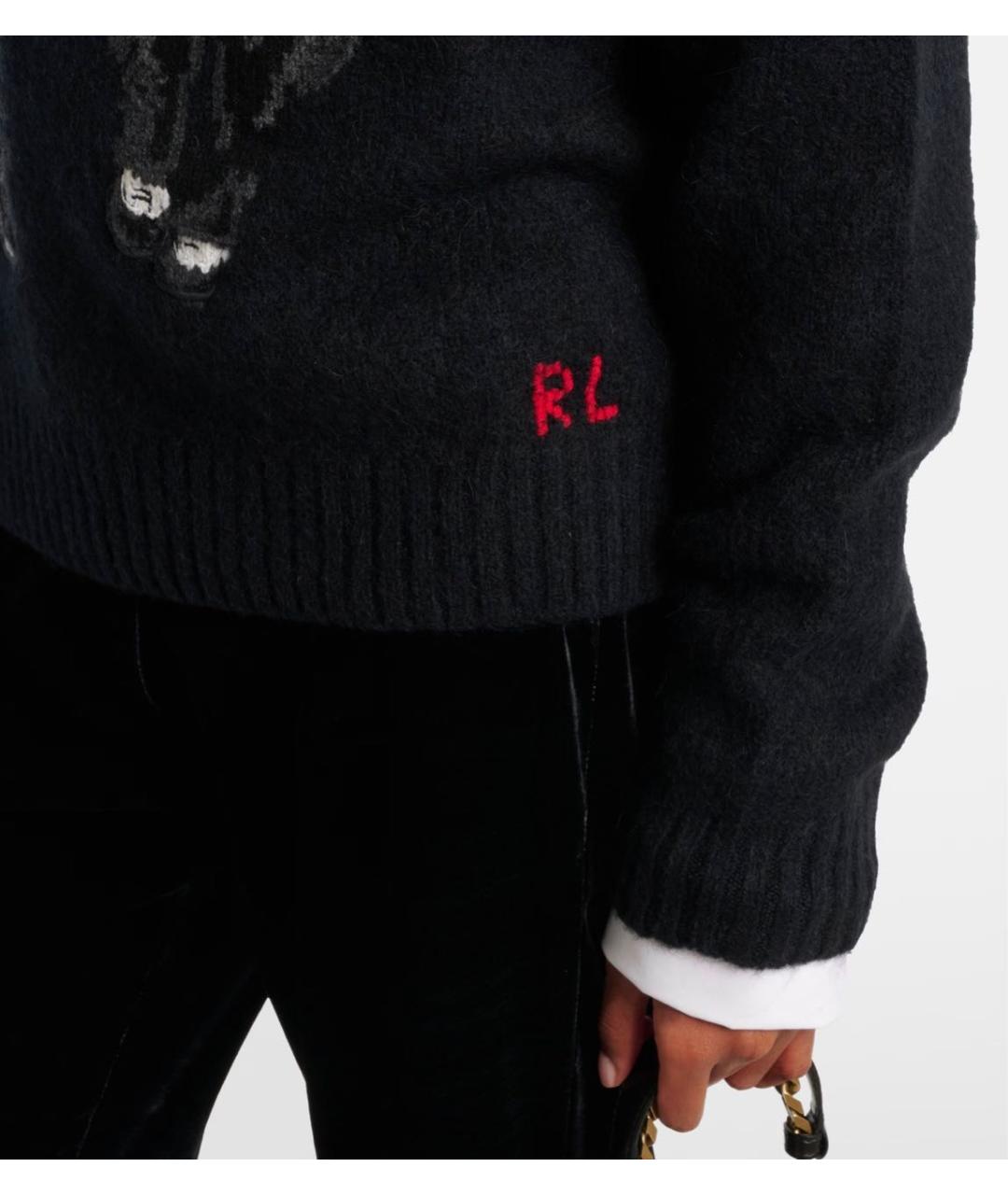 POLO RALPH LAUREN Черный шерстяной джемпер / свитер, фото 4