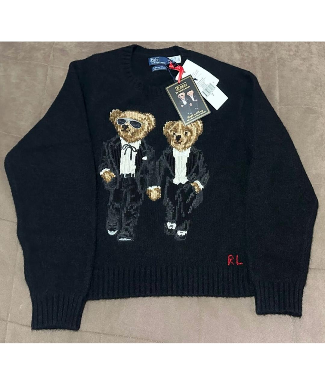 POLO RALPH LAUREN Черный шерстяной джемпер / свитер, фото 5