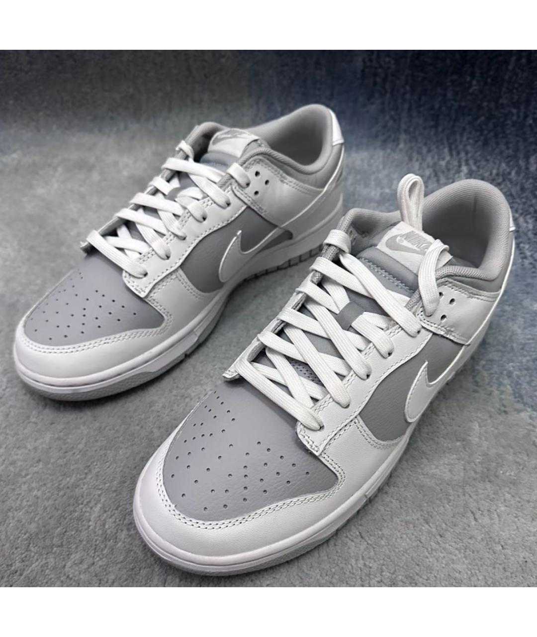 NIKE Серые кожаные низкие кроссовки / кеды, фото 8