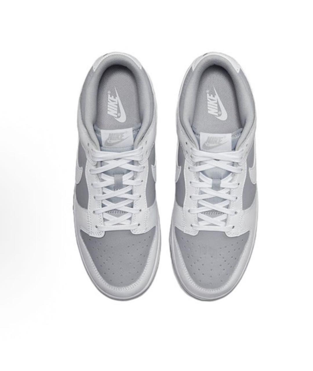 NIKE Серые кожаные низкие кроссовки / кеды, фото 3