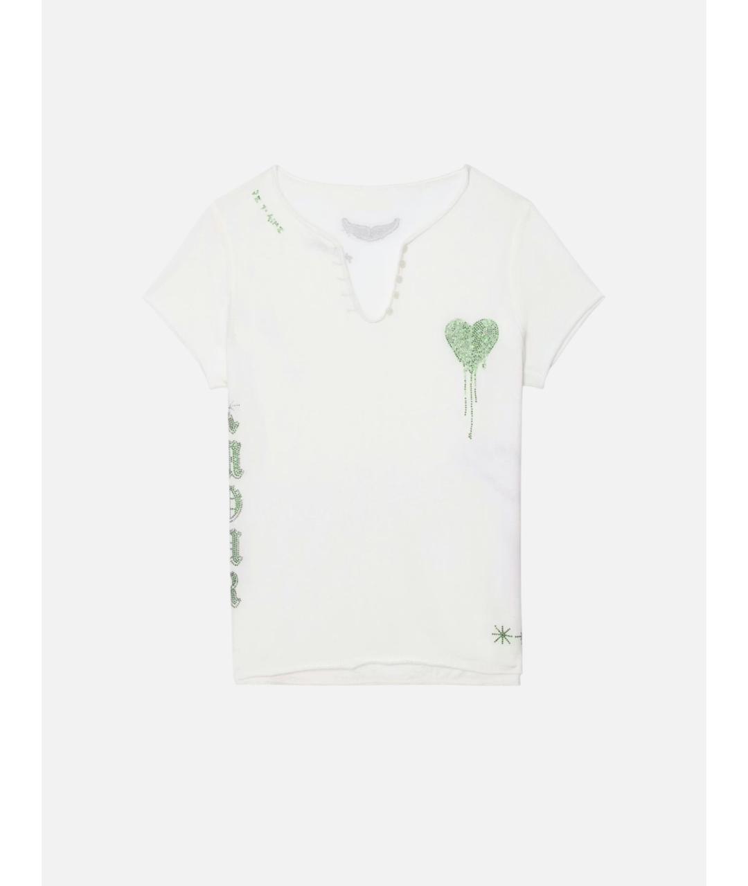 ZADIG & VOLTAIRE Белая хлопковая футболка, фото 7