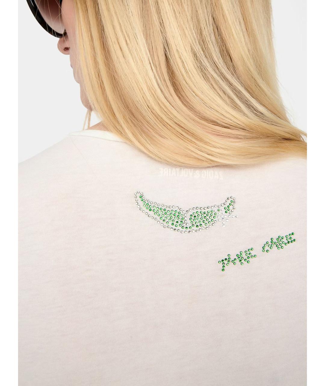 ZADIG & VOLTAIRE Белая хлопковая футболка, фото 6