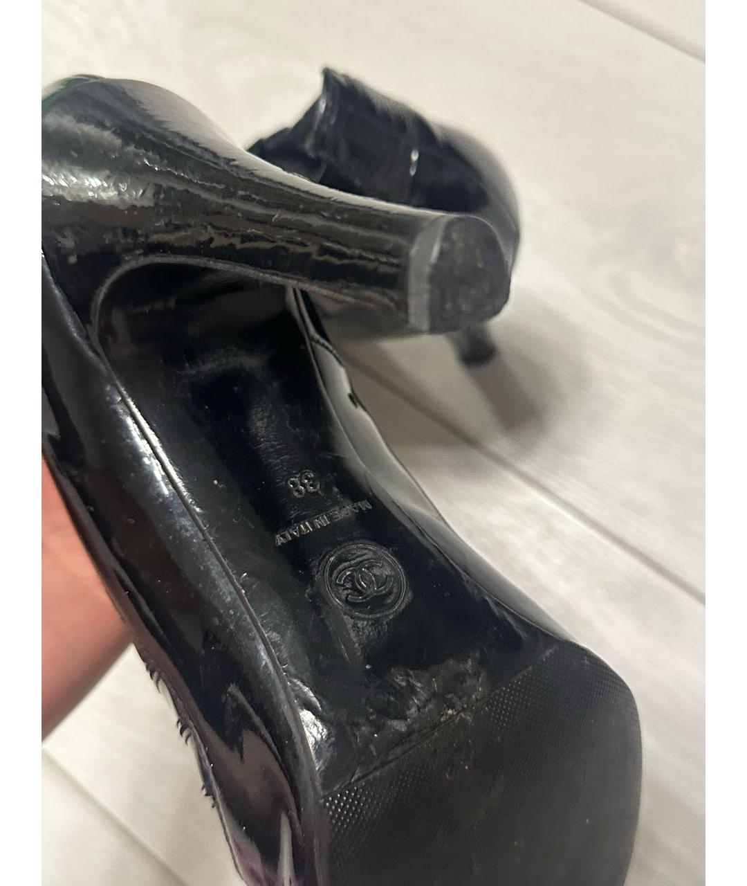 CHANEL Черные кожаные ботильоны, фото 3