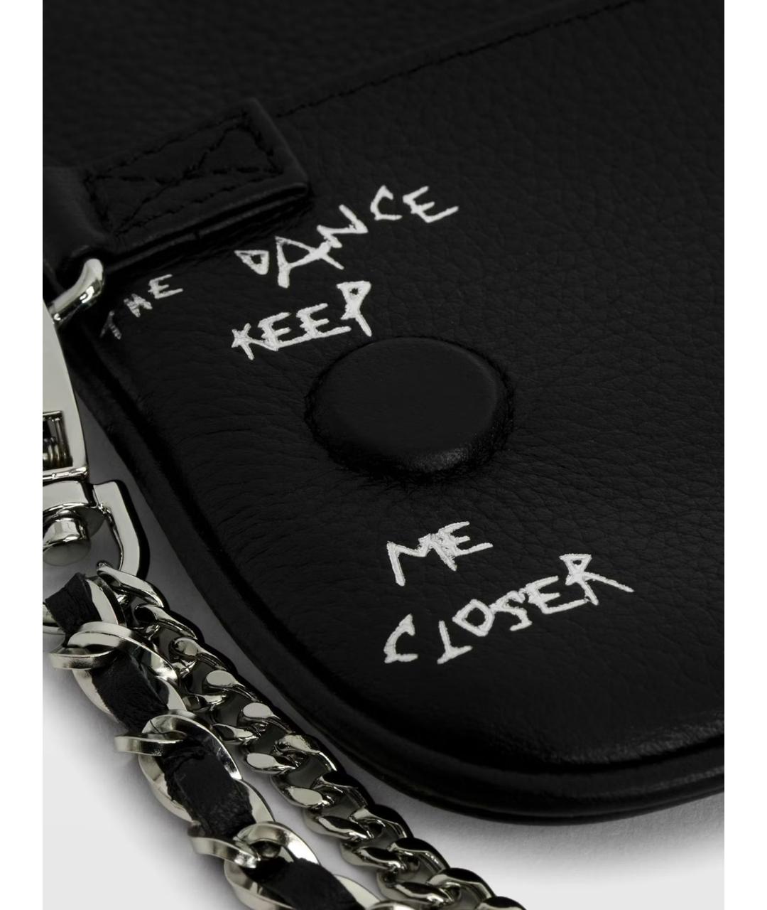 ZADIG & VOLTAIRE Черная кожаная сумка через плечо, фото 6