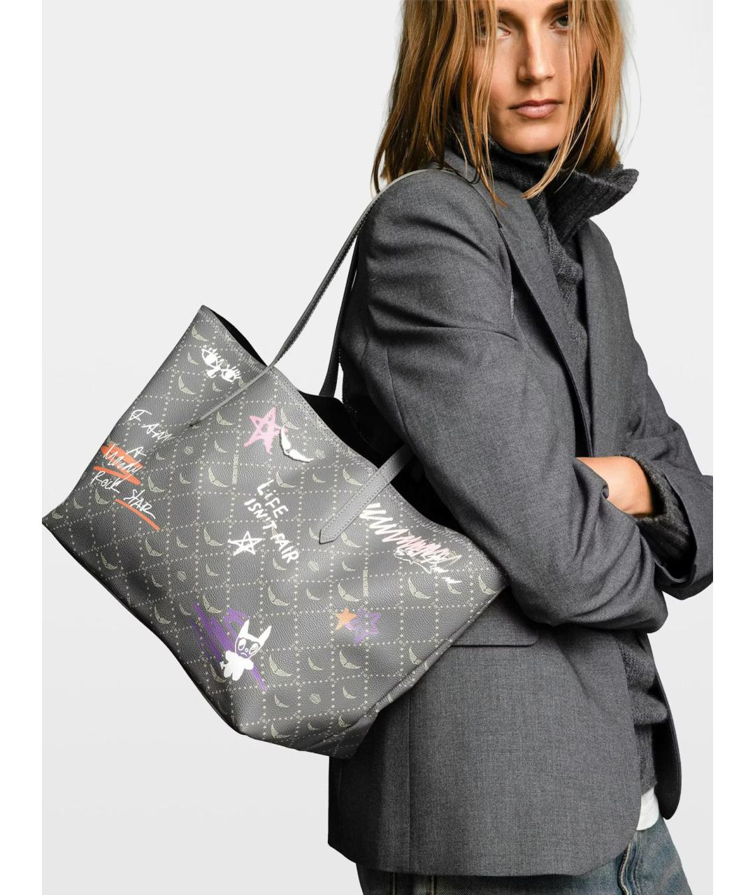 ZADIG & VOLTAIRE Зеленая сумка тоут из искусственной кожи, фото 2