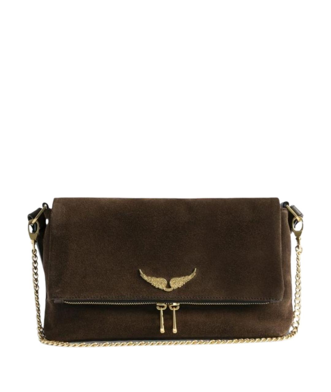 ZADIG & VOLTAIRE Коричневая кожаная сумка через плечо, фото 1