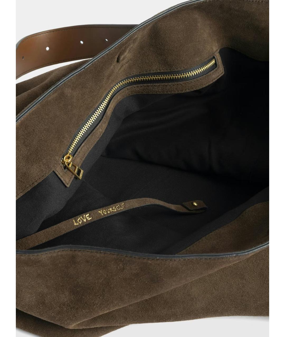 ZADIG & VOLTAIRE Коричневая кожаная сумка через плечо, фото 6