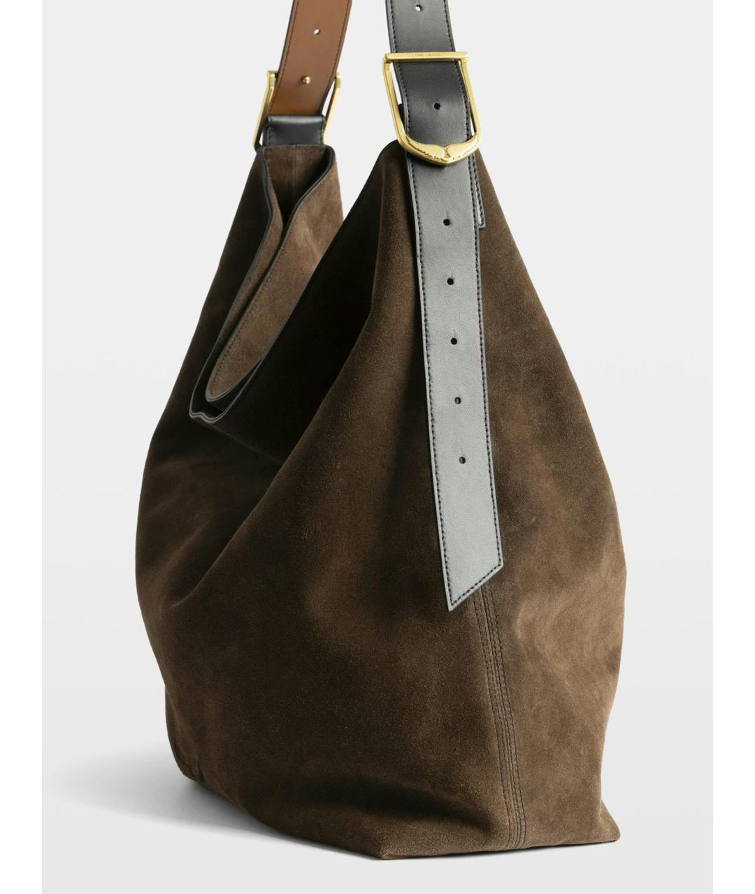 ZADIG & VOLTAIRE Коричневая кожаная сумка через плечо, фото 5