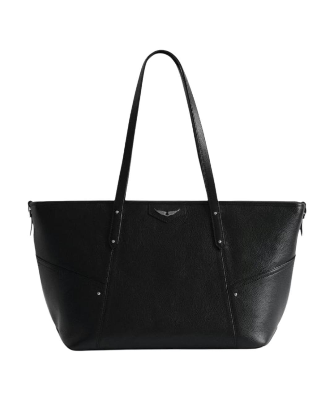 ZADIG & VOLTAIRE Черная кожаная сумка тоут, фото 1