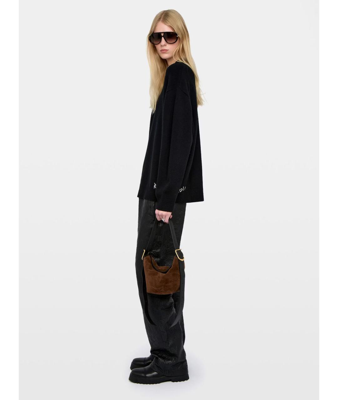 ZADIG & VOLTAIRE Коричневая кожаная сумка через плечо, фото 2