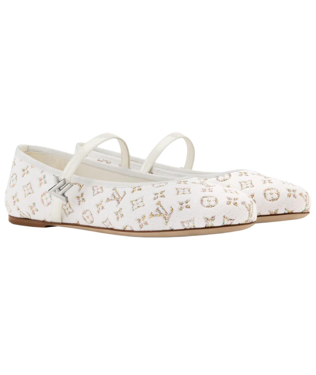 LOUIS VUITTON Белые балетки, фото 4