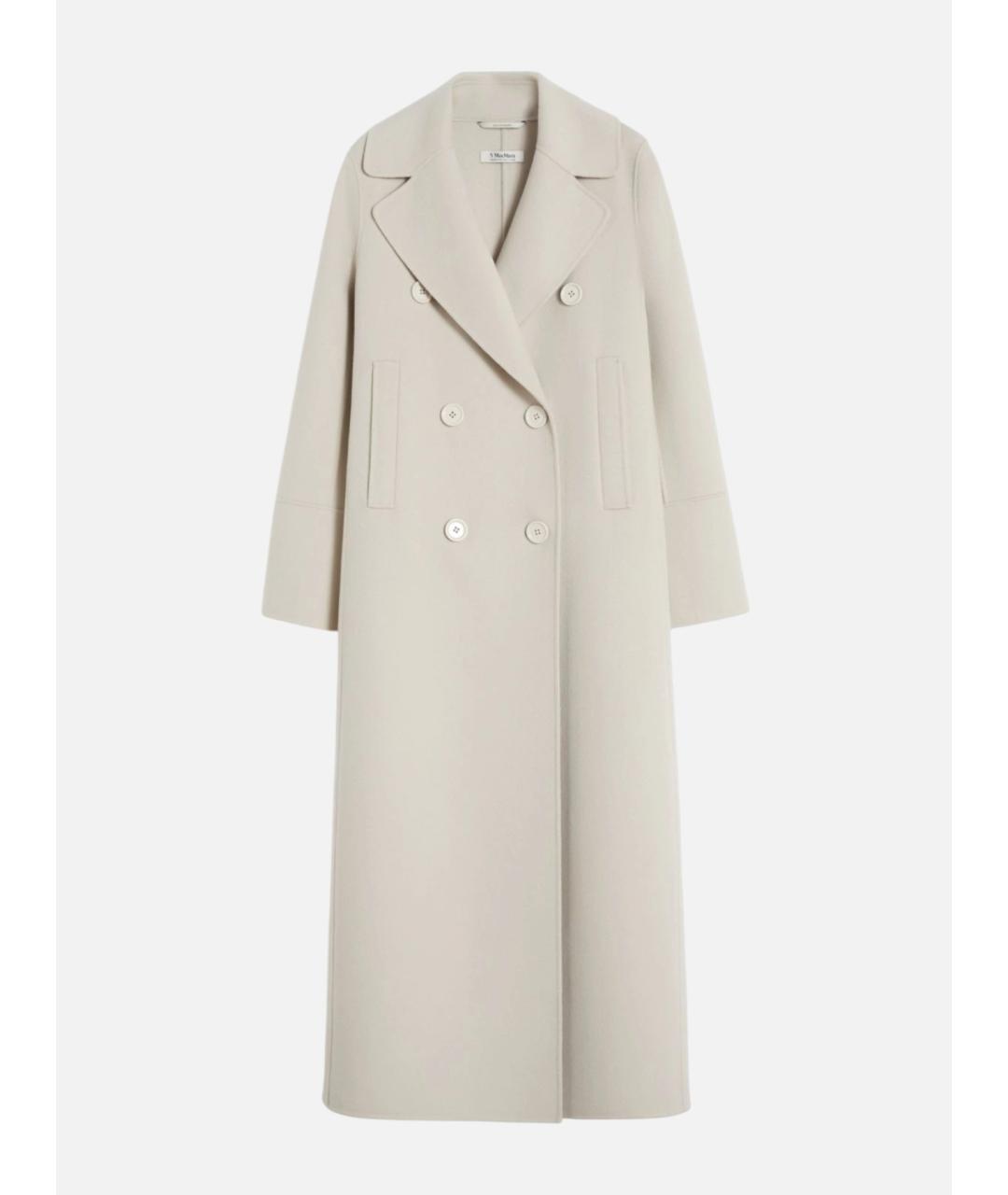 'S MAX MARA Бежевое шерстяное пальто, фото 6