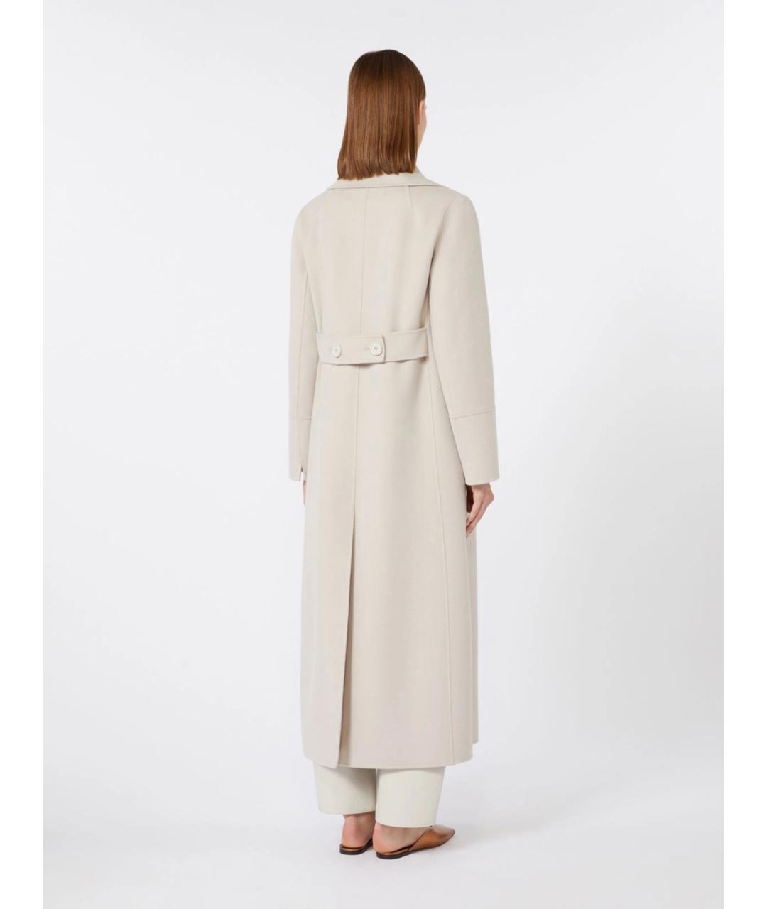 'S MAX MARA Бежевое шерстяное пальто, фото 4