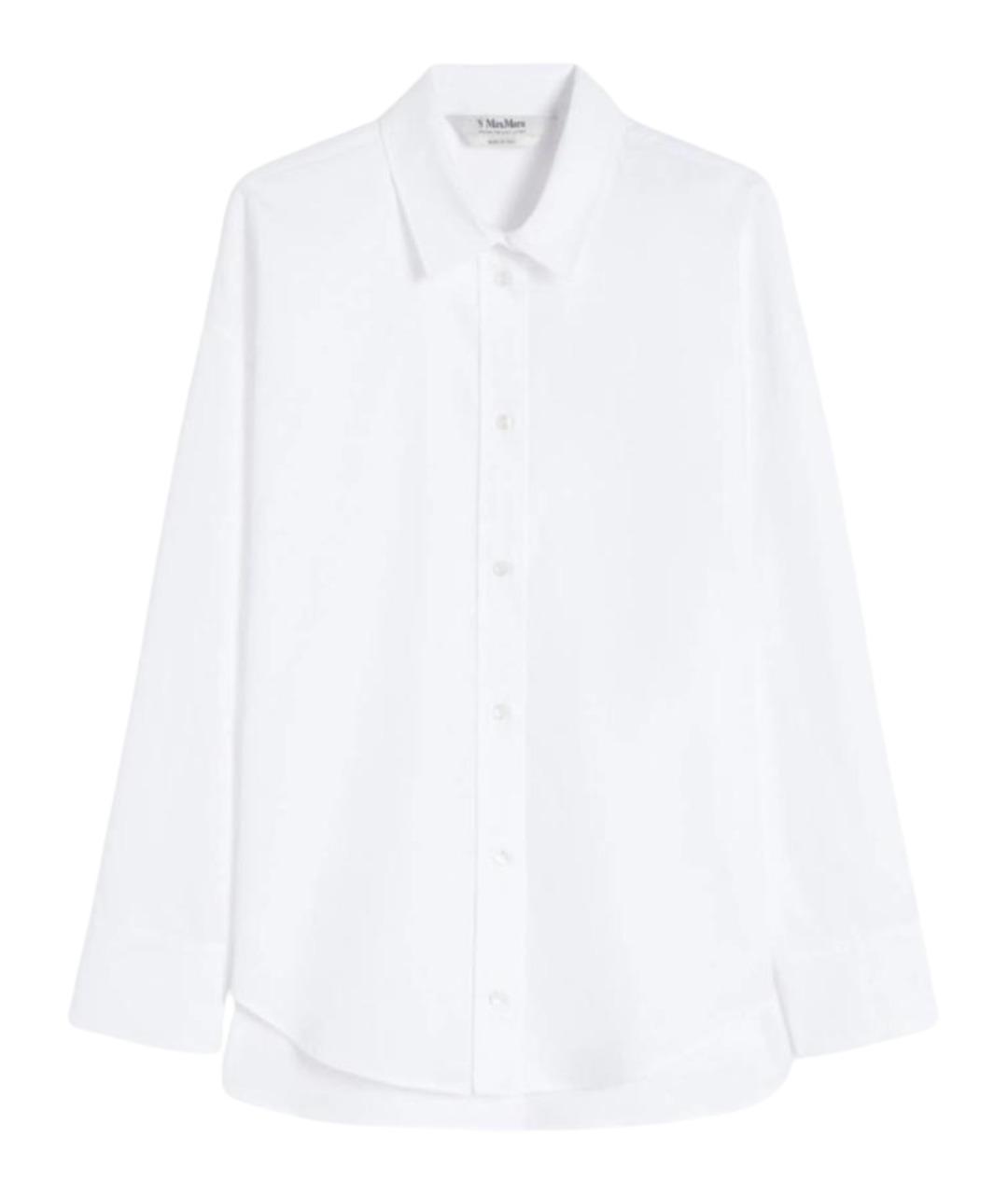 'S MAX MARA Белая хлопковая рубашка, фото 1
