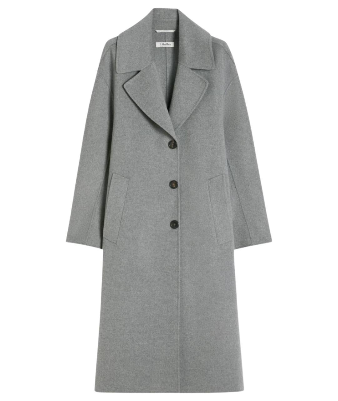'S MAX MARA Серое шерстяное пальто, фото 1
