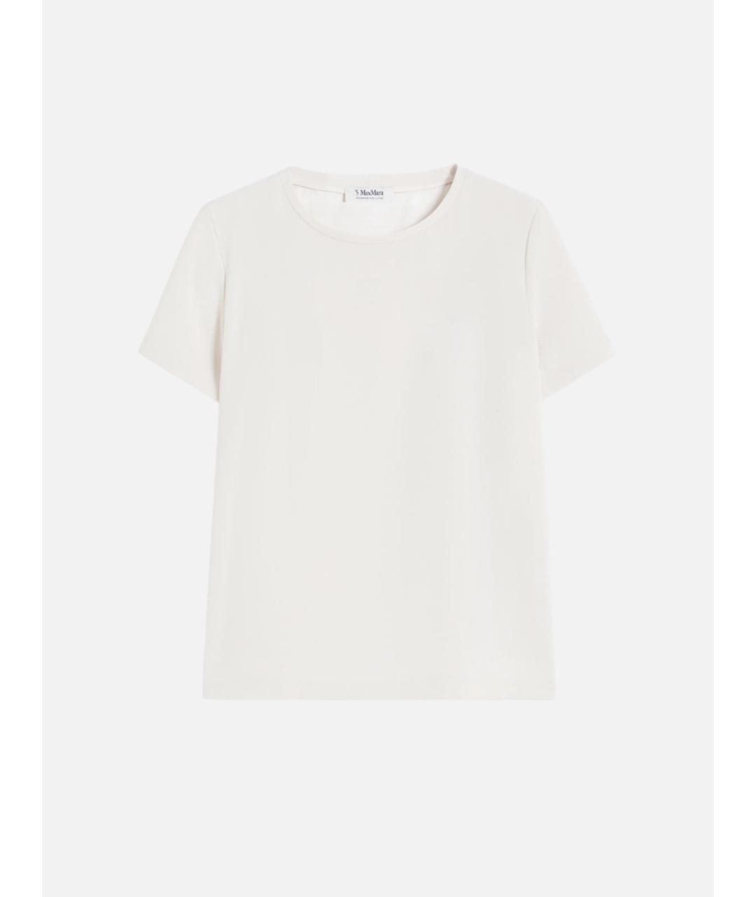'S MAX MARA Бежевая вискозная футболка, фото 6