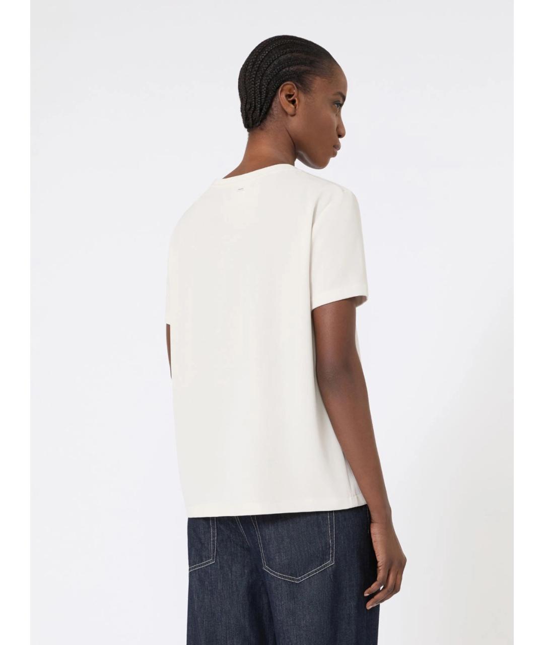 'S MAX MARA Бежевая вискозная футболка, фото 4