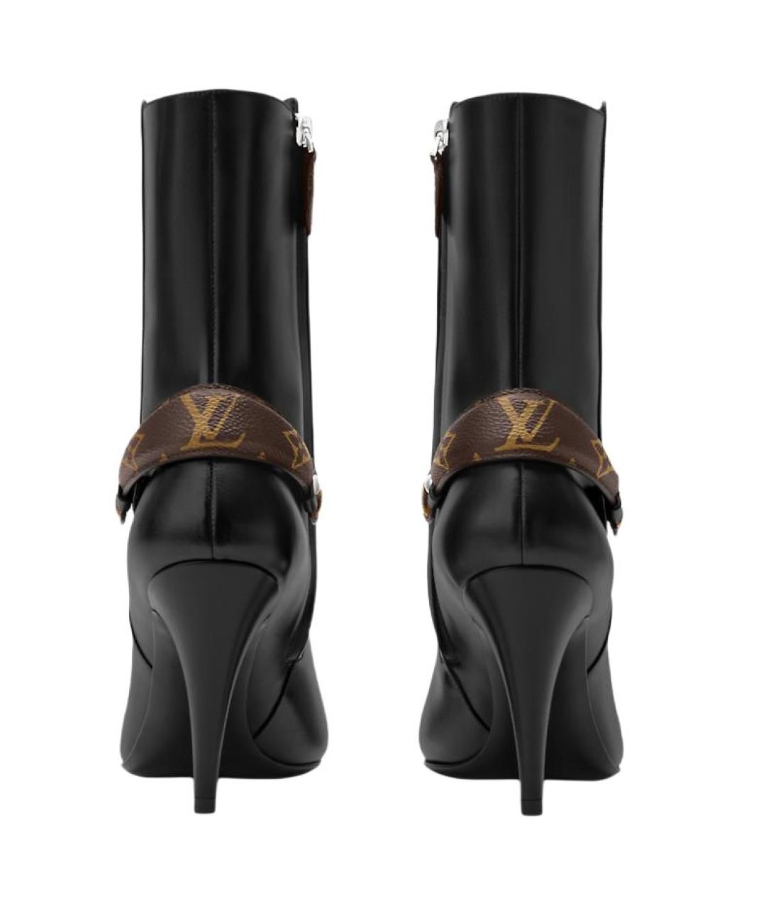 LOUIS VUITTON Черные кожаные сапоги, фото 5