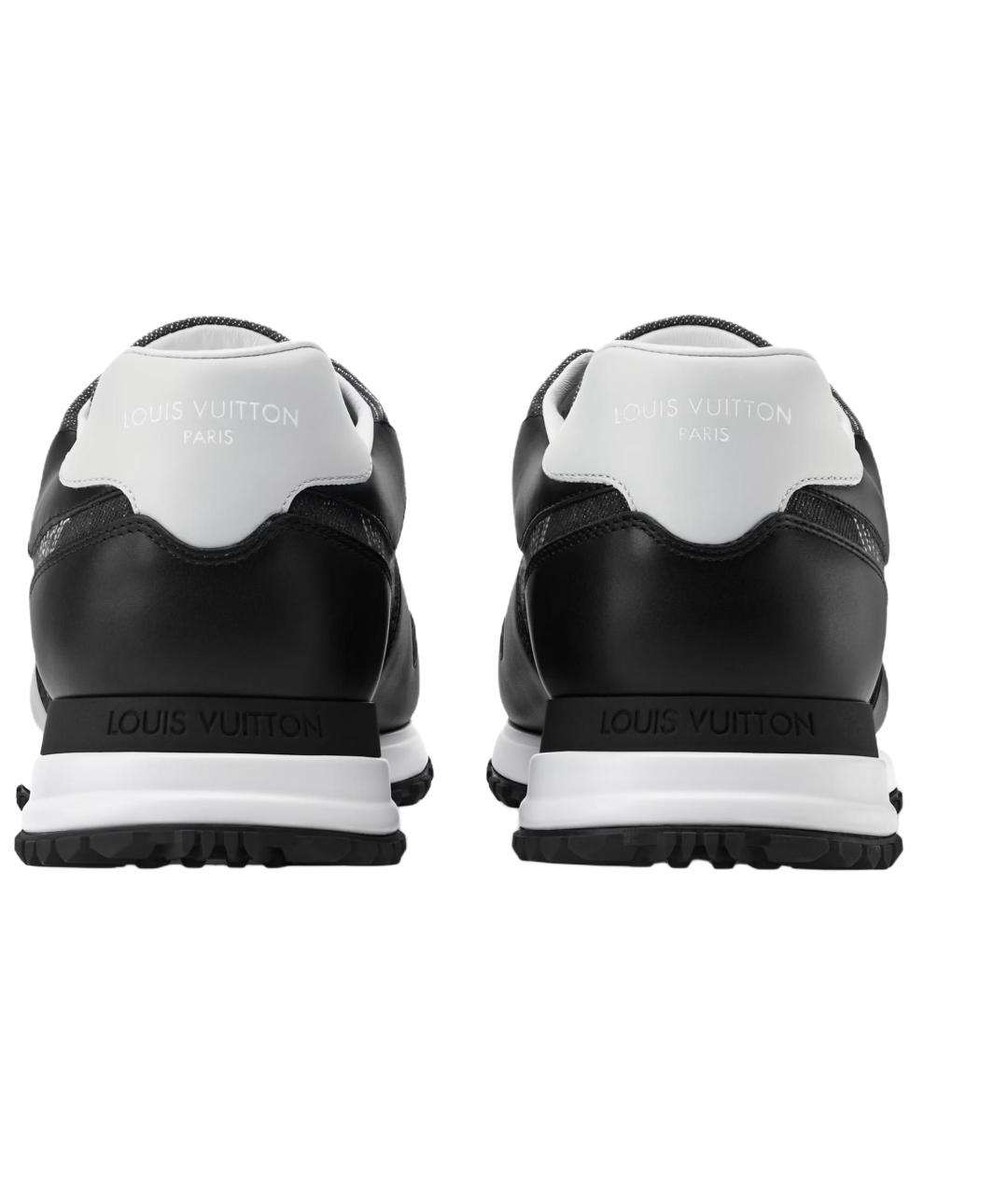LOUIS VUITTON Черные кожаные низкие кроссовки / кеды, фото 5