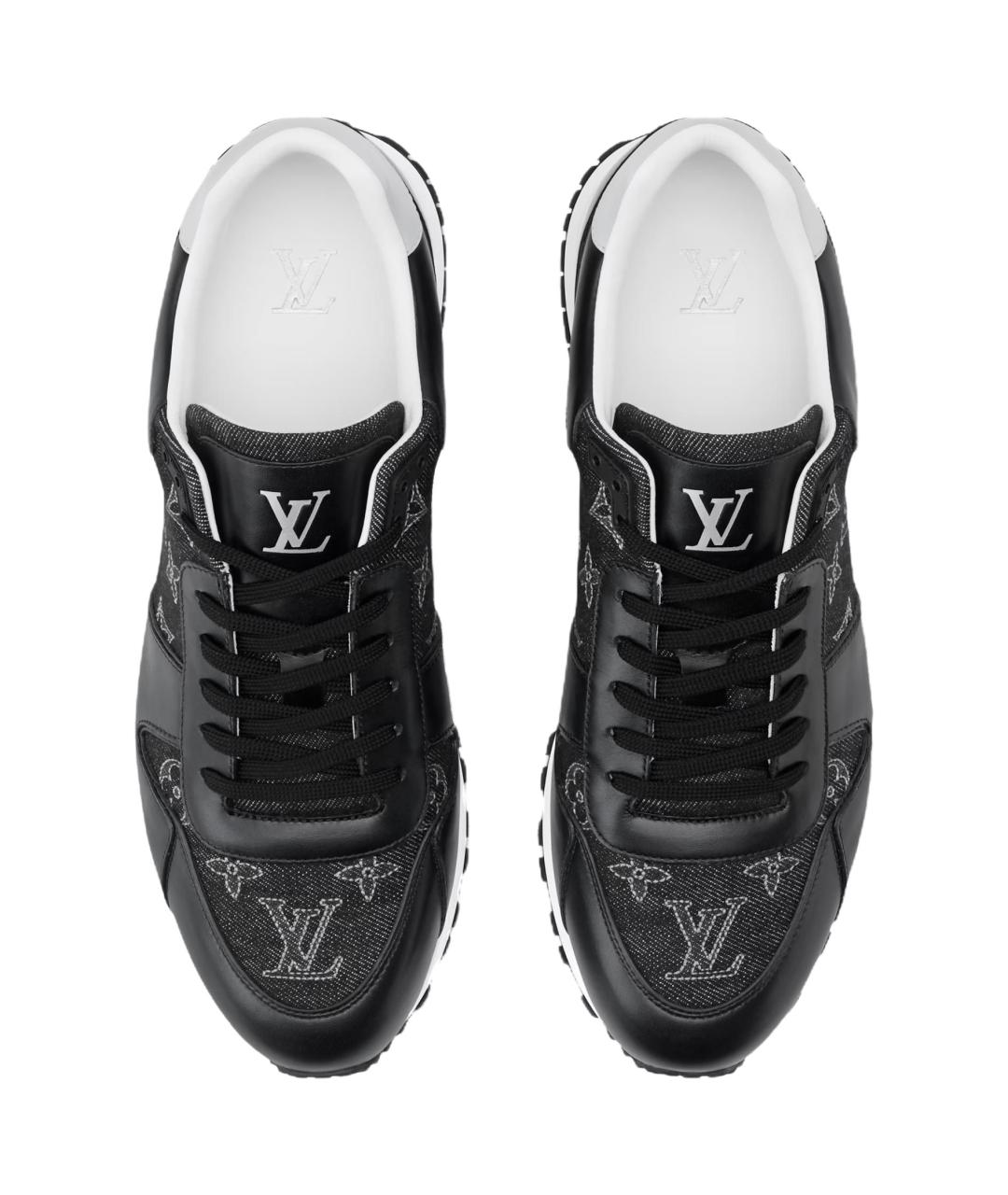 LOUIS VUITTON Черные кожаные низкие кроссовки / кеды, фото 4