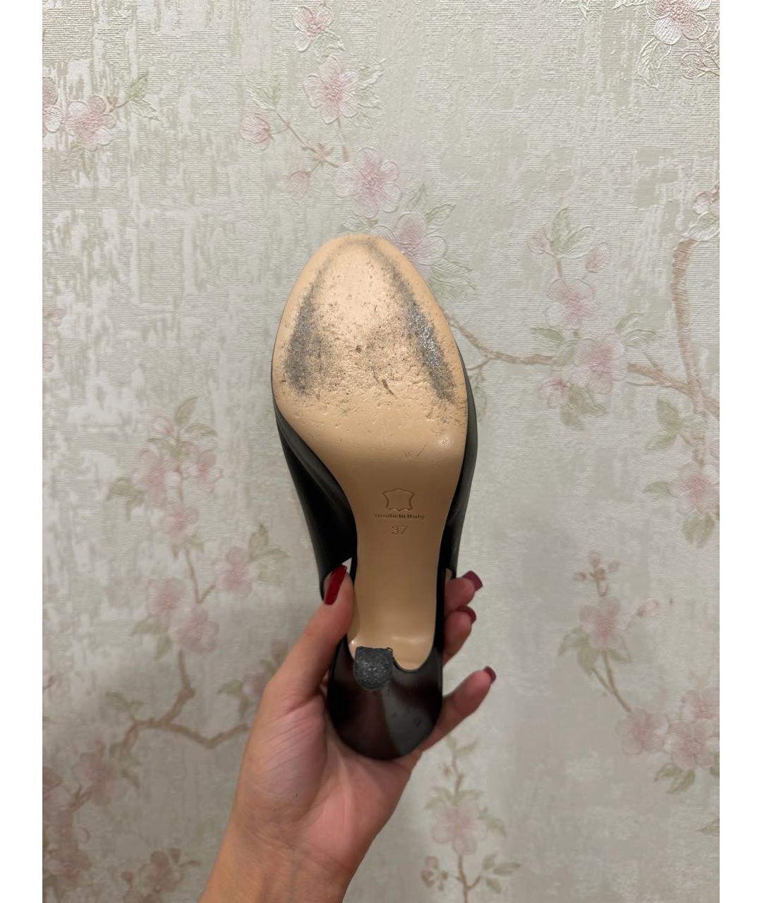 GIANVITO ROSSI Черные кожаные туфли, фото 8