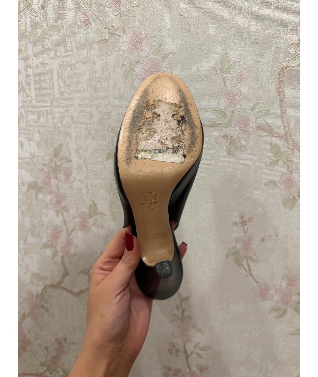 GIANVITO ROSSI Черные кожаные туфли, фото 5