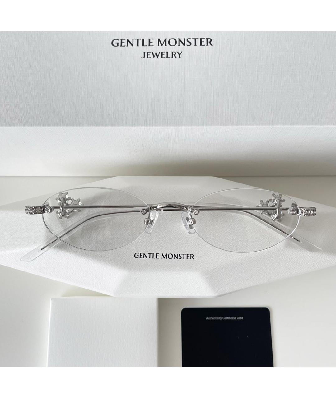 GENTLE MONSTER Серебряные металлические солнцезащитные очки, фото 4