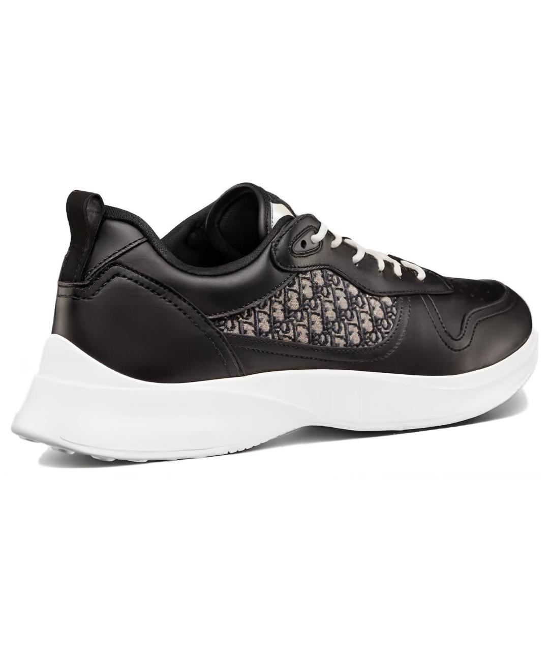 CHRISTIAN DIOR Черные кожаные низкие кроссовки / кеды, фото 3