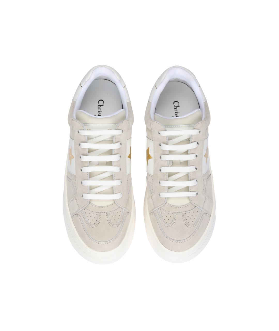 CHRISTIAN DIOR Серые кожаные кеды, фото 3