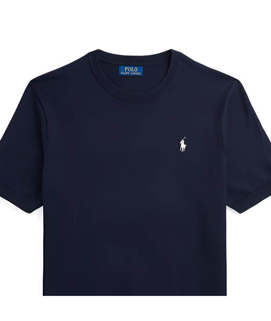 POLO RALPH LAUREN Темно-синий хлопковый джемпер / свитер, фото 5