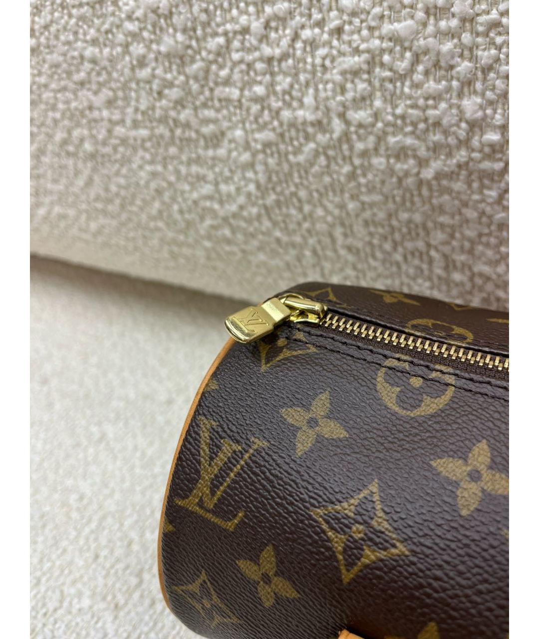 LOUIS VUITTON Коричневая сумка с короткими ручками, фото 7