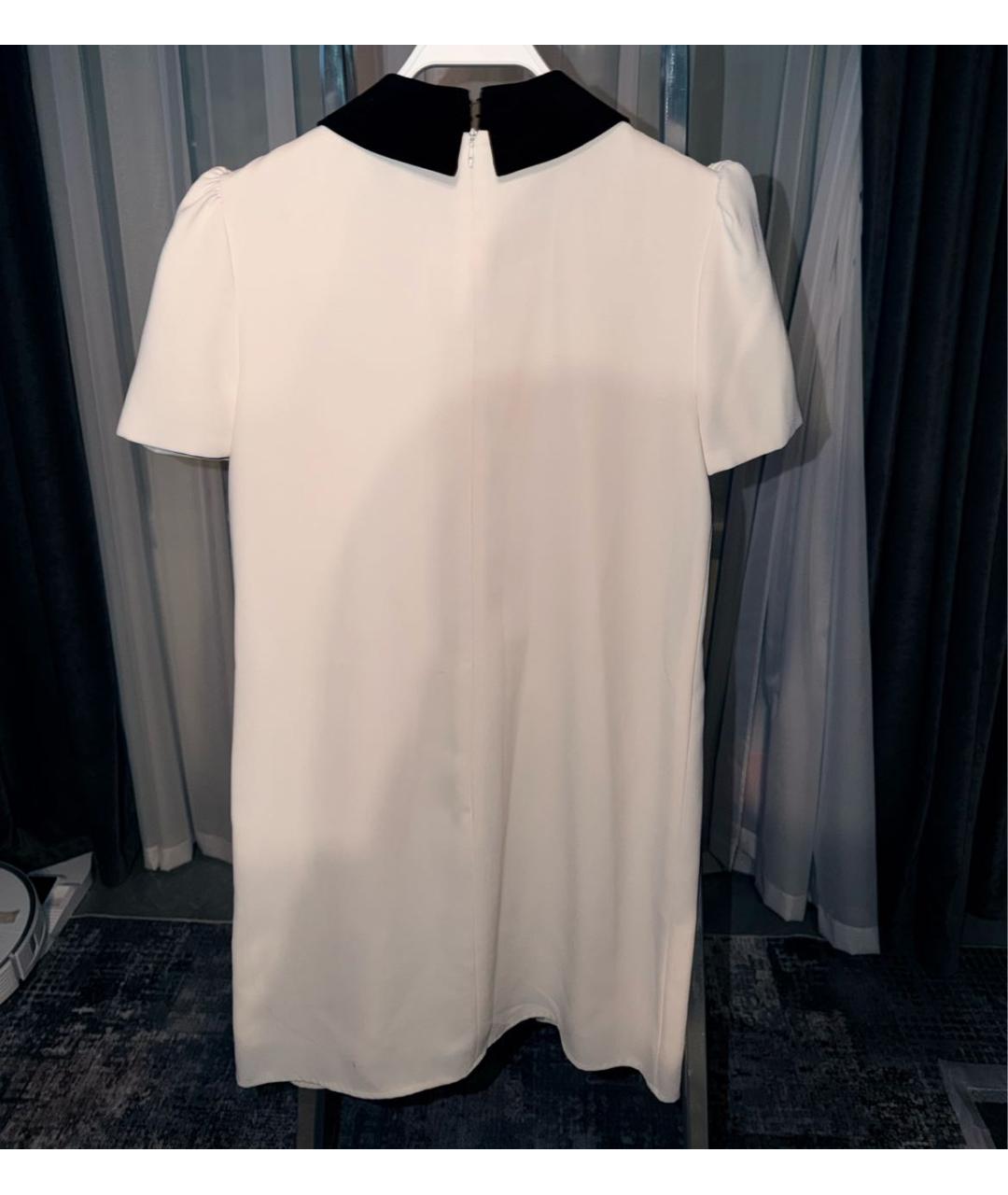 ELISABETTA FRANCHI Белое полиэстеровое коктейльное платье, фото 2