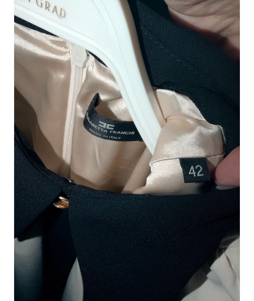 ELISABETTA FRANCHI Белое полиэстеровое коктейльное платье, фото 4