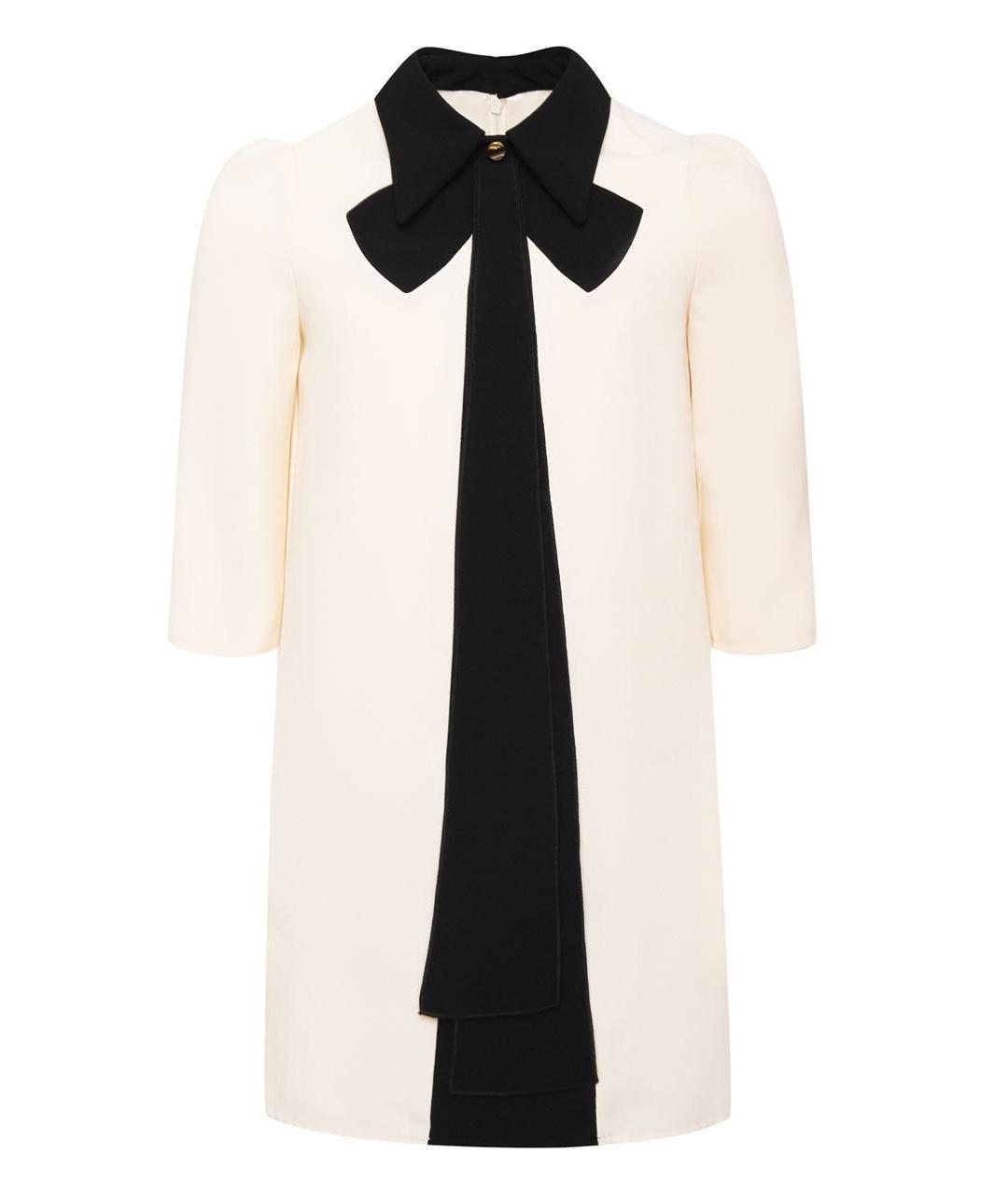 ELISABETTA FRANCHI Белое полиэстеровое коктейльное платье, фото 1