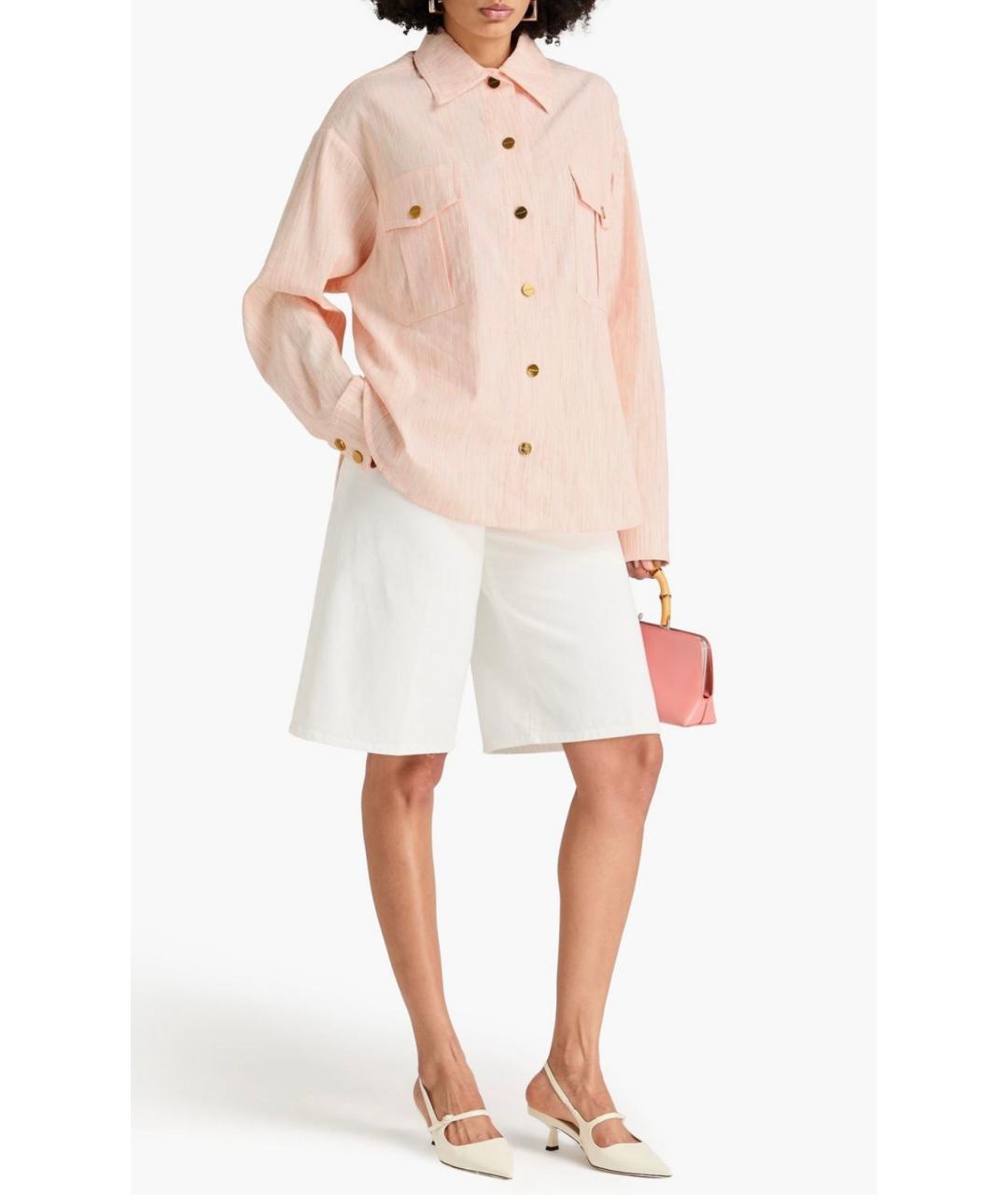 ZIMMERMANN Розовая льняная рубашка, фото 2