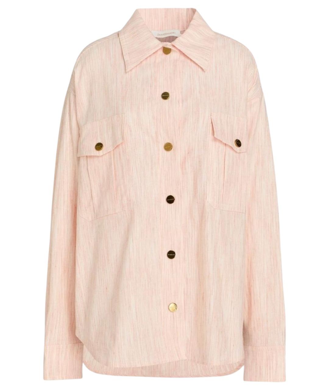 ZIMMERMANN Розовая льняная рубашка, фото 1