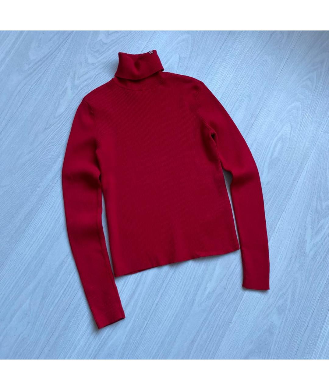 POLO RALPH LAUREN Красная хлопковая водолазка, фото 5