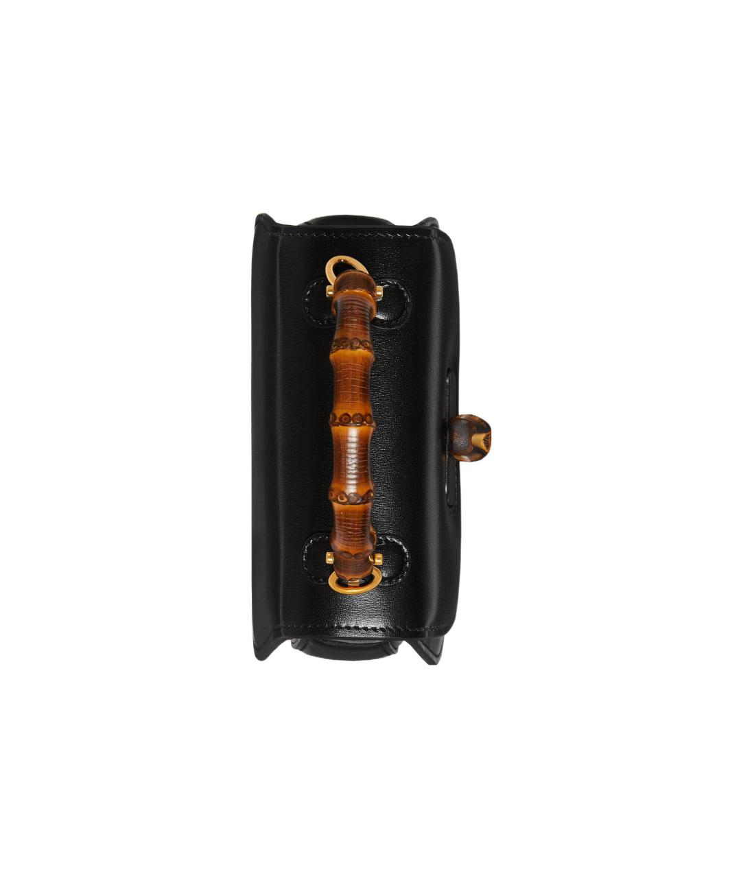 GUCCI Черная кожаная сумка через плечо, фото 7