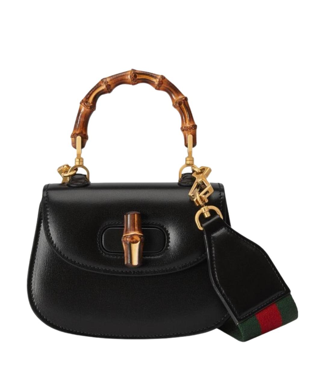 GUCCI Черная кожаная сумка через плечо, фото 1