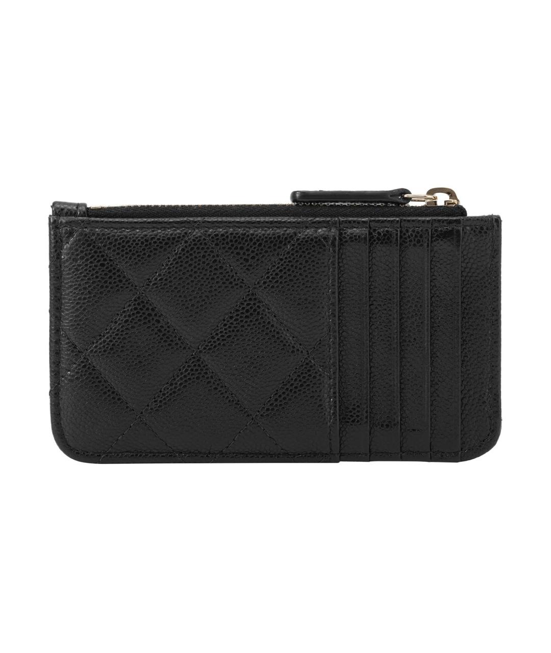 CHANEL Черный кожаный кардхолдер, фото 3