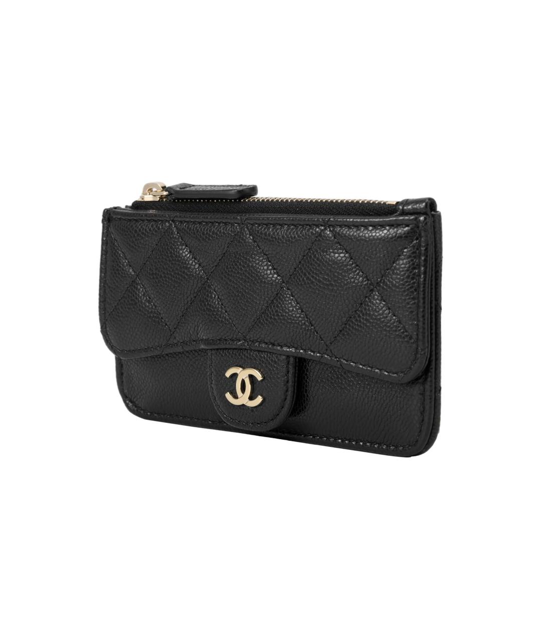 CHANEL Черный кожаный кардхолдер, фото 2