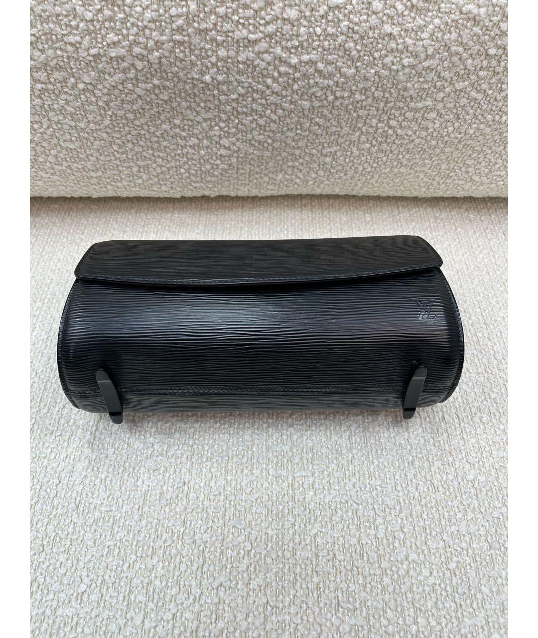 LOUIS VUITTON Черная кожаная сумка с короткими ручками, фото 4