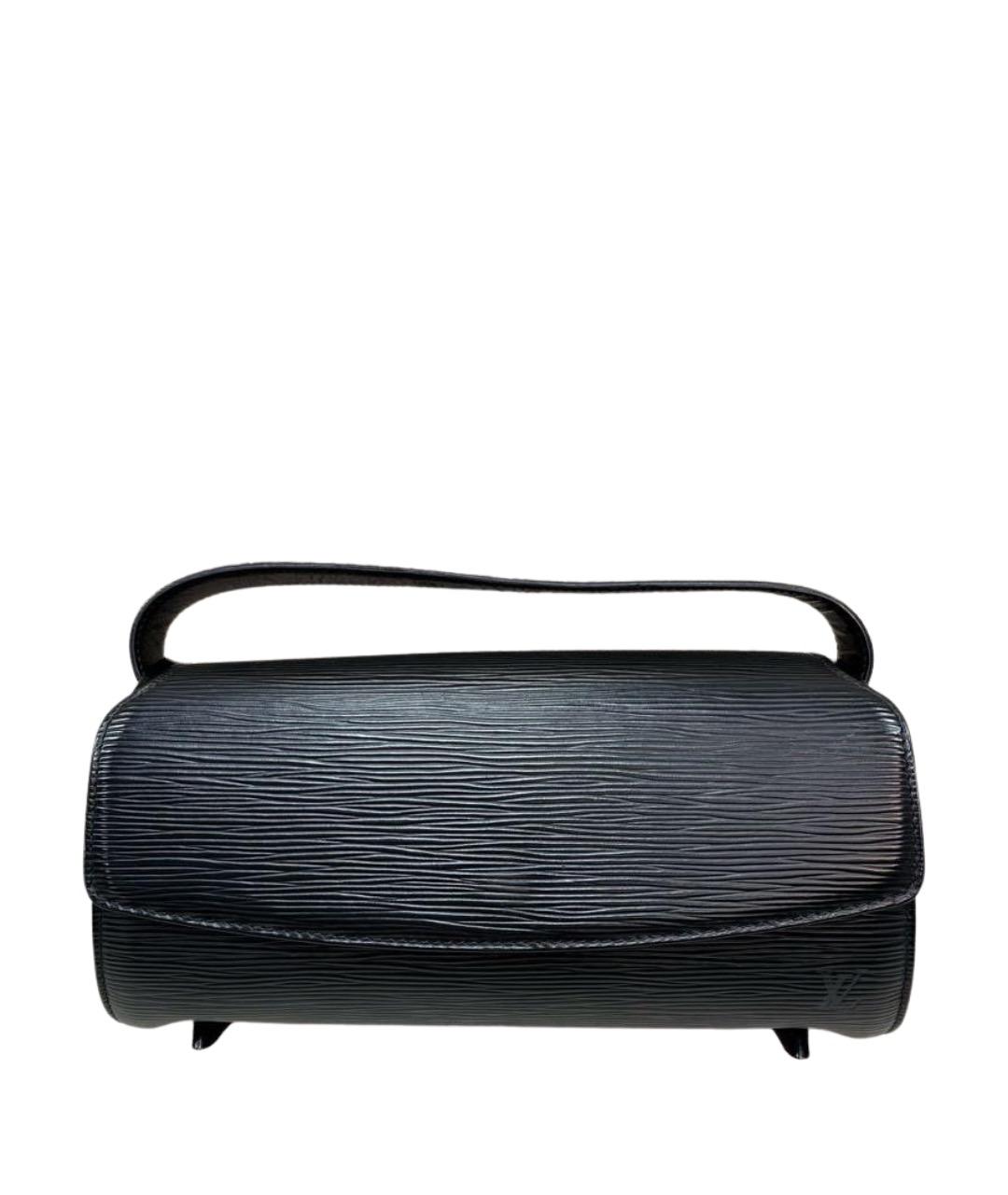 LOUIS VUITTON Черная кожаная сумка с короткими ручками, фото 1