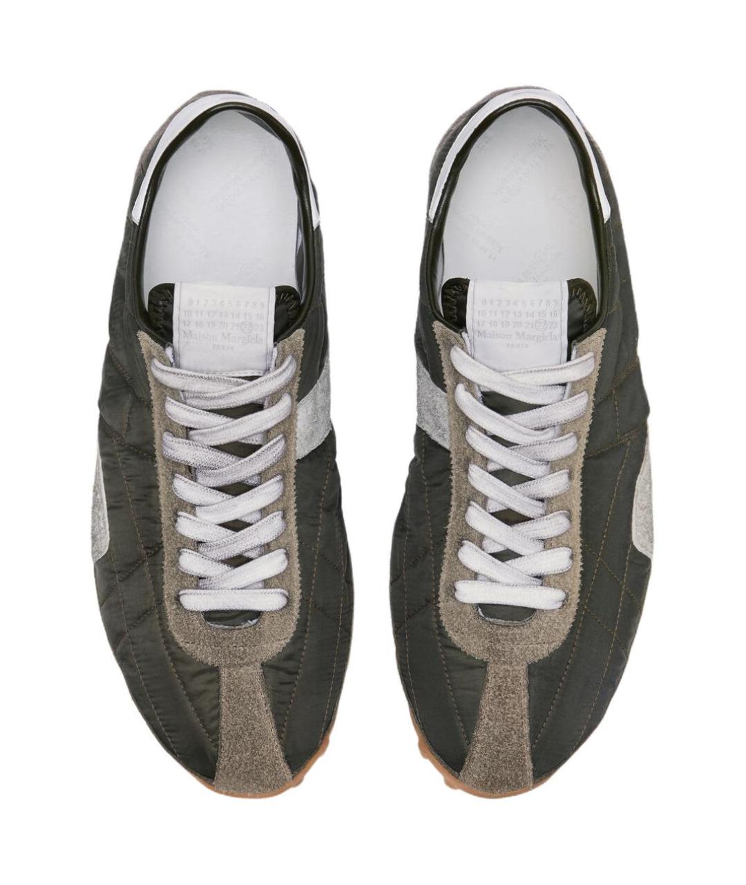 MAISON MARGIELA Зеленые текстильные кеды, фото 4