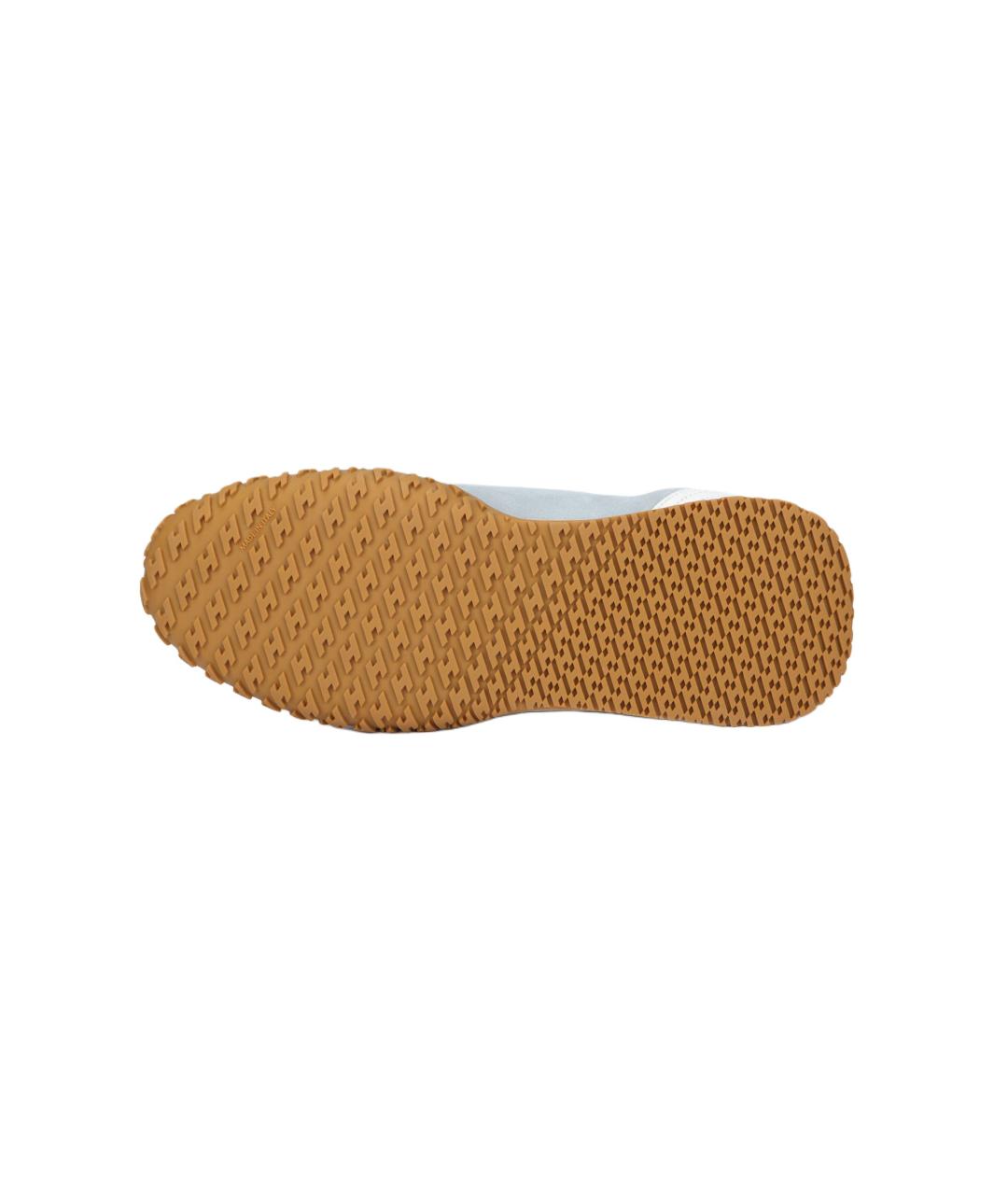 HERMES Белые кожаные кеды, фото 5